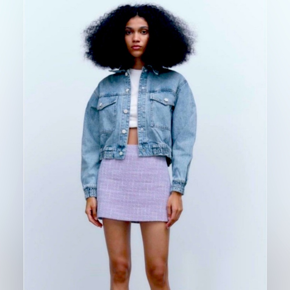 Zara tweed mini skirt